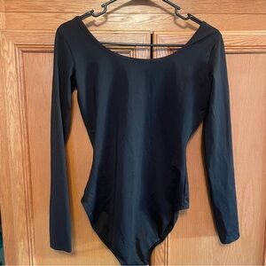 Danskin Classic Black Long Sleeve Bodysuit. Size XL
